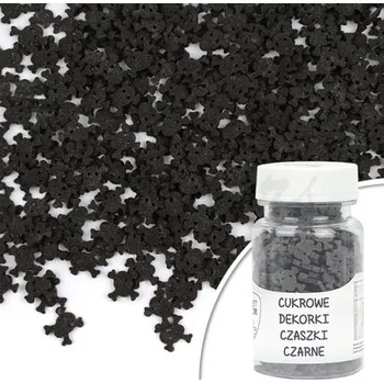 Cukrovinka Cukrová dekorace - HALLOWEN -LEBKY ČERNÉ 30g