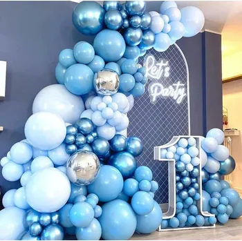 Balónek Nafukovací balónky pastelové - Odstíny modré - Girlanda