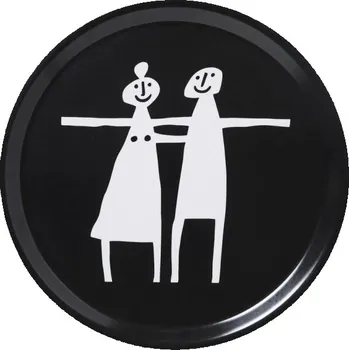 Kulatý servírovací tác Bengt & Lotta black d38, Klippan Švédsko