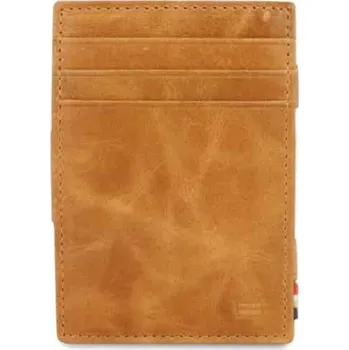 Peněženka Kožená peněženka na karty Essenziale Brushed Garzini Cognac