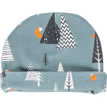 Čepice ENIE BABY dětská čepice s ohybem Forest 0-3m