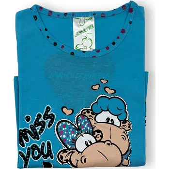 Dívčí pyžamo Iris Flower Dívčí pyžama s krátkým rukávem KAROLINA Barva: Tyrkysová, Velikost: 116/122