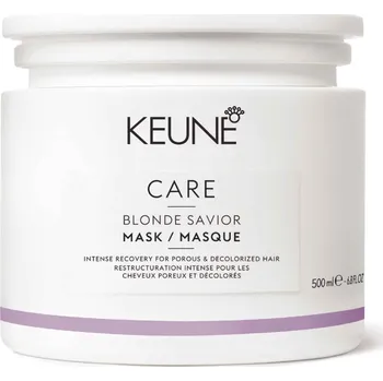 Vlasová regenerace Keune Care Blonde Savior Mask intensivně posilující a vyživující maska speciálně pro blond vlasy 500 ml + Prodloužená možnost vrácení zboží do 30 dnů.