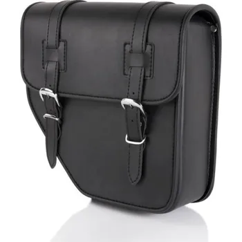 Zavazadlo na motocykl Kožená sedlová brašna CUSTOMACCES IBIZA AP0006N černý pravý