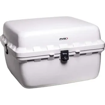 Zavazadlo na motocykl Vrchní kufr PUIG BIG BOX 0713B bílá 90l, se zámkem