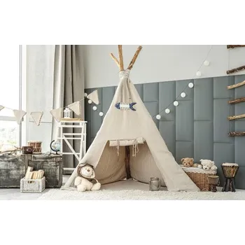 Čalouněný nástěnný panel Mono 30x60 cm šalvějově zelená