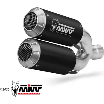 Výfuk pro motocykl 2 koncovky výfuku MIVV MK3 D.043.SM3B Černá nerezová ocel