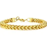 B-TOP Stylový náramek z nerezové oceli Franco Druh barvy: Zlatá