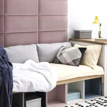 Čalouněný nástěnný panel Velvet 30x60 cm starorůžová