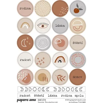 samolepka Papero amo - Samolepky arch - BABÍ LÉTO / Kolečka