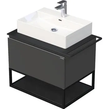 Umyvadlo Koupelnová skříňka s umyvadlem Intedoor Landau Metal 70 cm antracit