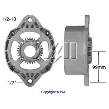 Přední víko alternátoru - Delco 1968882
