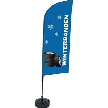 Kancelář Kompletní sada reklamní vlajky ve tvaru křídla, Zimní pneumatiky, holandsky ECO
