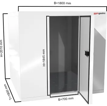 Lednice G.Gastro Chladicí box - 1,8 x 1,8 m - výška: 2,01 m - 4,97 m³