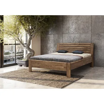 Postel BMB Vanessa postel - dub Moření: Olej grafit, Provedení: Dub cink, Rozměr: 160 x 200 cm