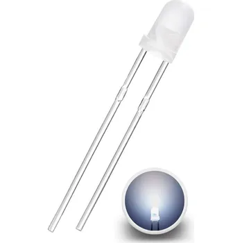 Dioda LED Dioda 3mm, Bílá difuzní