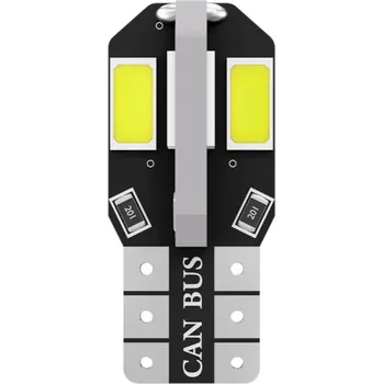 Autožárovka CANBUS LED 8x 5730 SMD patice T10, W5W - Bílá