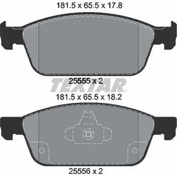 Brzdová destička Sada brzdových destiček, kotoučová brzda TEXTAR 2555501