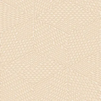 Tapeta Béžová 3D geometrická vliesová tapeta na zeď, TP422955, Exclusive Threads, Design ID