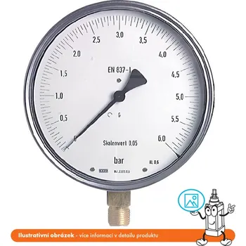 Příslušenství pro vysokotlaký čistič Wika Manometr přesný stranový -1/5 bar - 160 mm - 1/2"
