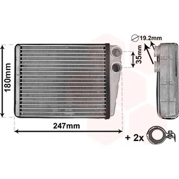 Výměník tepla Výměník tepla, vnitřní vytápění VAN WEZEL 30006673