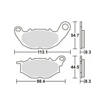 Brzdová destička SBS brzdové destičky KH663 YAMAHA YZF-R25 15-20, YZF-R3 15-25, MT-03 16-25, MT-25 16-20 (SBS brzdové destičky KH663 YAMAHA YZF-R25 15-20, YZF-R3 15-25, MT-03 16-25, MT-25 16-20)