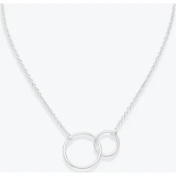 Řetízek Stříbrný náhrdelník Dvojitá karma - Propojené kruhy - Ag925