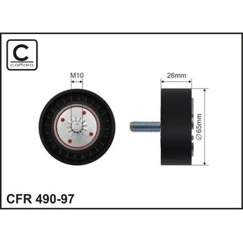 Vratná/vodicí kladka, klínový žebrový řemen Caffaro 490-97