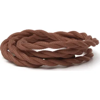 elektrický kabel Retro kabel spirálový, vodič s textilním obalem 2x0.75mm, hnědý