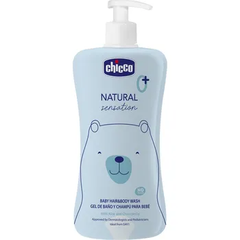 Šampon CHICCO Šampon na vlasy a tělo Natural Sensation s aloe a heřmánkem 500ml, 0m+