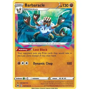 Sběratelská karetní hra Barbaracle 107/196 - Lost Origin Typ karty: Holo