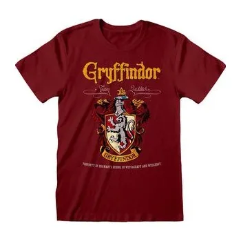 Pánské tričko Pánské tričko Harry Potter: Gryffindor - Nebelvír znak (XL) hnědá bavlna