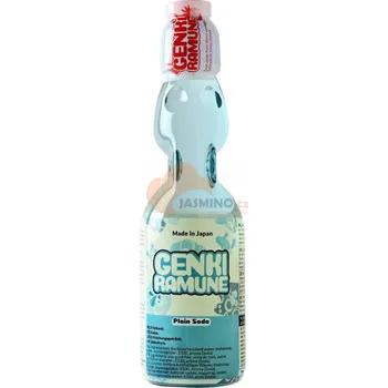 Voda GENKI RAMUNE /HATA Plain/Sycený nealkoholický nápoj (čistá soda) 200ml