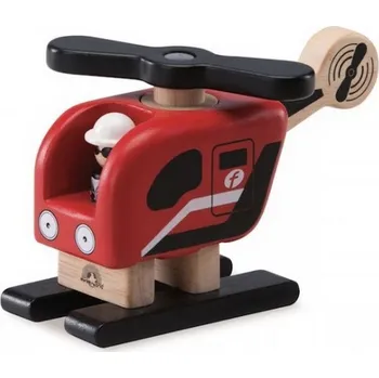 Dřevěná hračka Vrtulník - Miniworld, Helikoptéra dřevěná (Wonderworld)