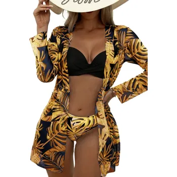 Dámské plavky Sexy Lingerie dvoudílné plavky s kabátkem 301610-1 černá S