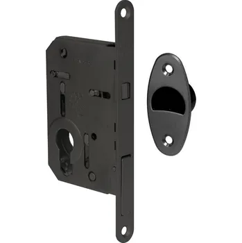 Dveřní kování AGB - Zámek SCIVOLA TRE CLASS - WAVE PZ PZ otvor pro vložku BS - Černá matná