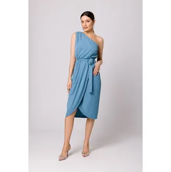 Dámské šaty Šaty na jedno rameno Makover K160 modré EU velikost: L