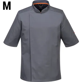 Gastro oděv G.Gastro MeshAir Pro Men's Short Sleeve Chef Jacket – Black - Size M - Slim Fit