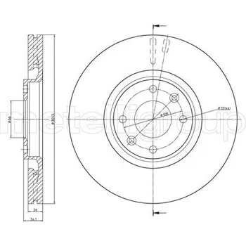 Brzdový kotouč Brzdový kotouč METELLI 23-0751C
