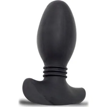 Titus Silicone Series Ribbed Plug Medium, černý anální kolík 12,7 x 4,6 cm