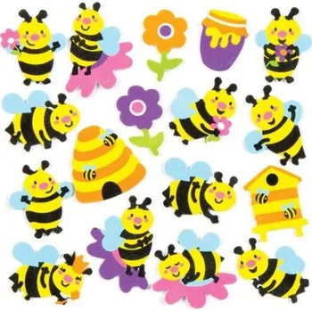 samolepka Pěnové samolepky - včelky (120 ks) AC812 -