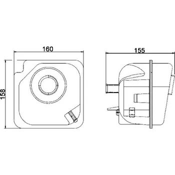Motor automobilu Vyrovnávací nádoba, chladivo MAHLE CRT 28 000S