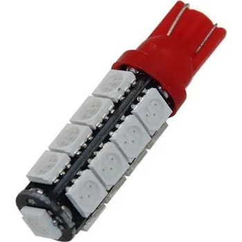 Autožárovka LED 17x 5050 SMD patice T10, W5W - Červená