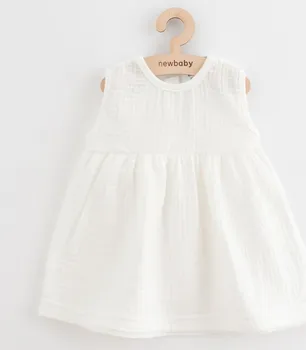 Kojenecké šaty New Baby Elizabeth mušelínové šaty bílé 56