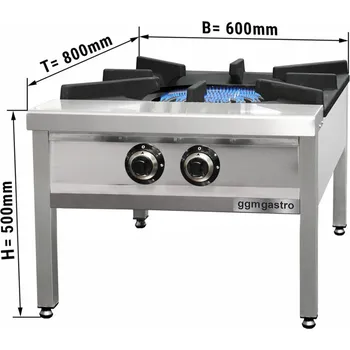 Sporák G.Gastro Plynový sporák - 2 hořáky (27 kW)