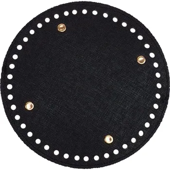 Nákupní košík DNO na pletené košíky, KOLEČKO, koženkové, 15,2x1 cm, 1 kus