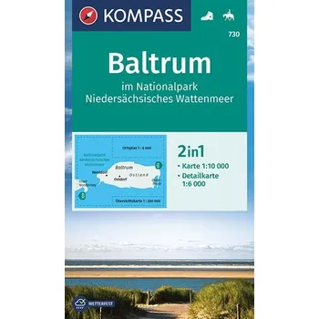 KOMPASS Wanderkarte 730 Baltrum im Nationalpark Niedersächsisches Wattenmeer 1:10000 - KOMPASS-Karten GmbH