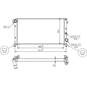 Chladič motoru Chladič, chlazení motoru HART 605 984
