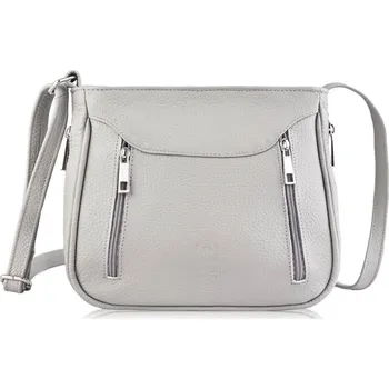 Kabelka Paolo Peruzzi Menší dámská kožená taška PAOLO PERUZZI; šedá