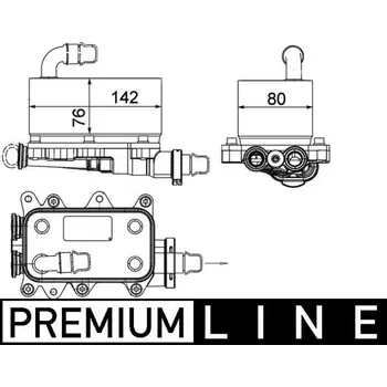 Chladič motoru Chladič oleje, automatická převodovka MAHLE CLC 18 000P